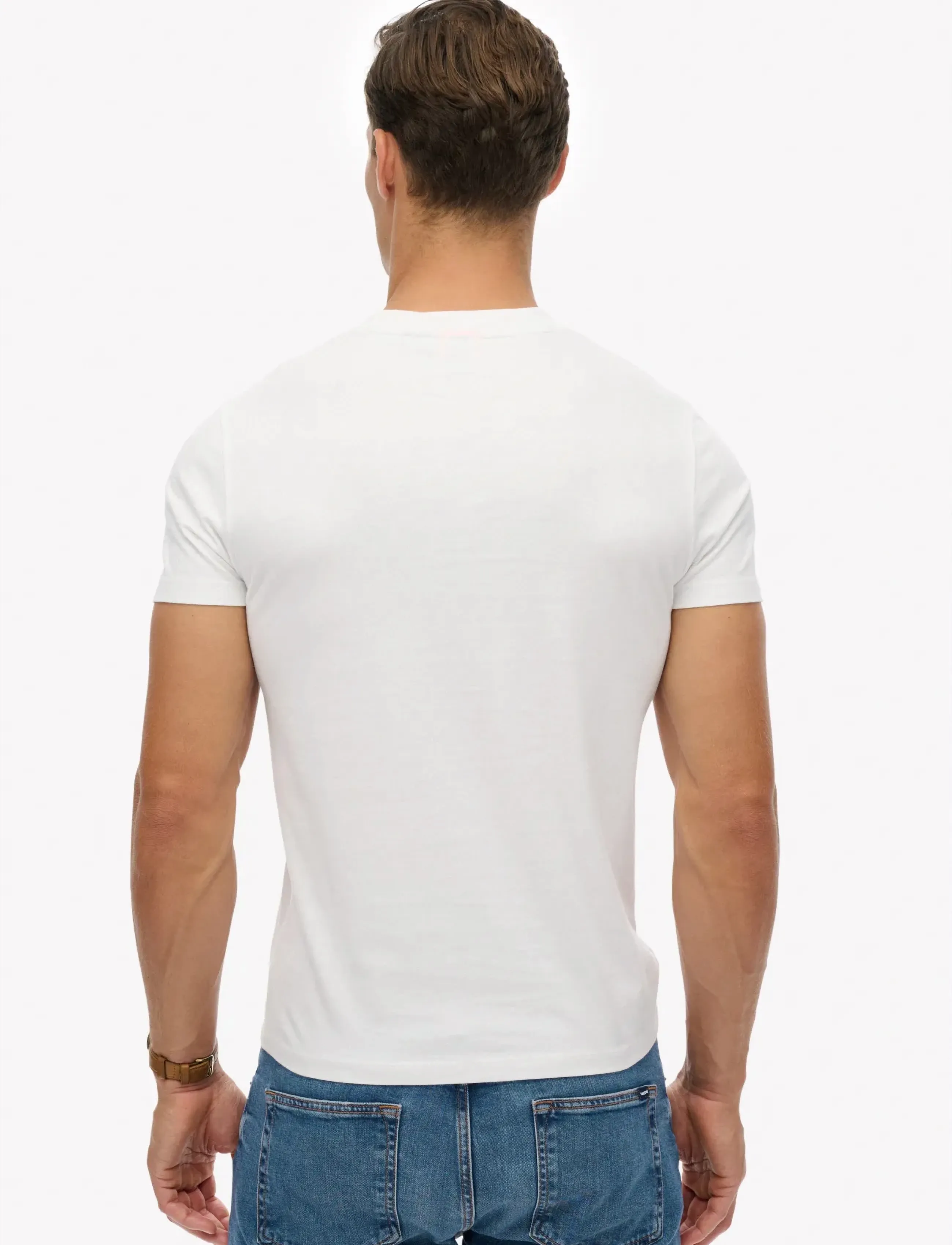 Superdry Essential Contrast Emb Tee t-shirts - bas herr – bild 6
