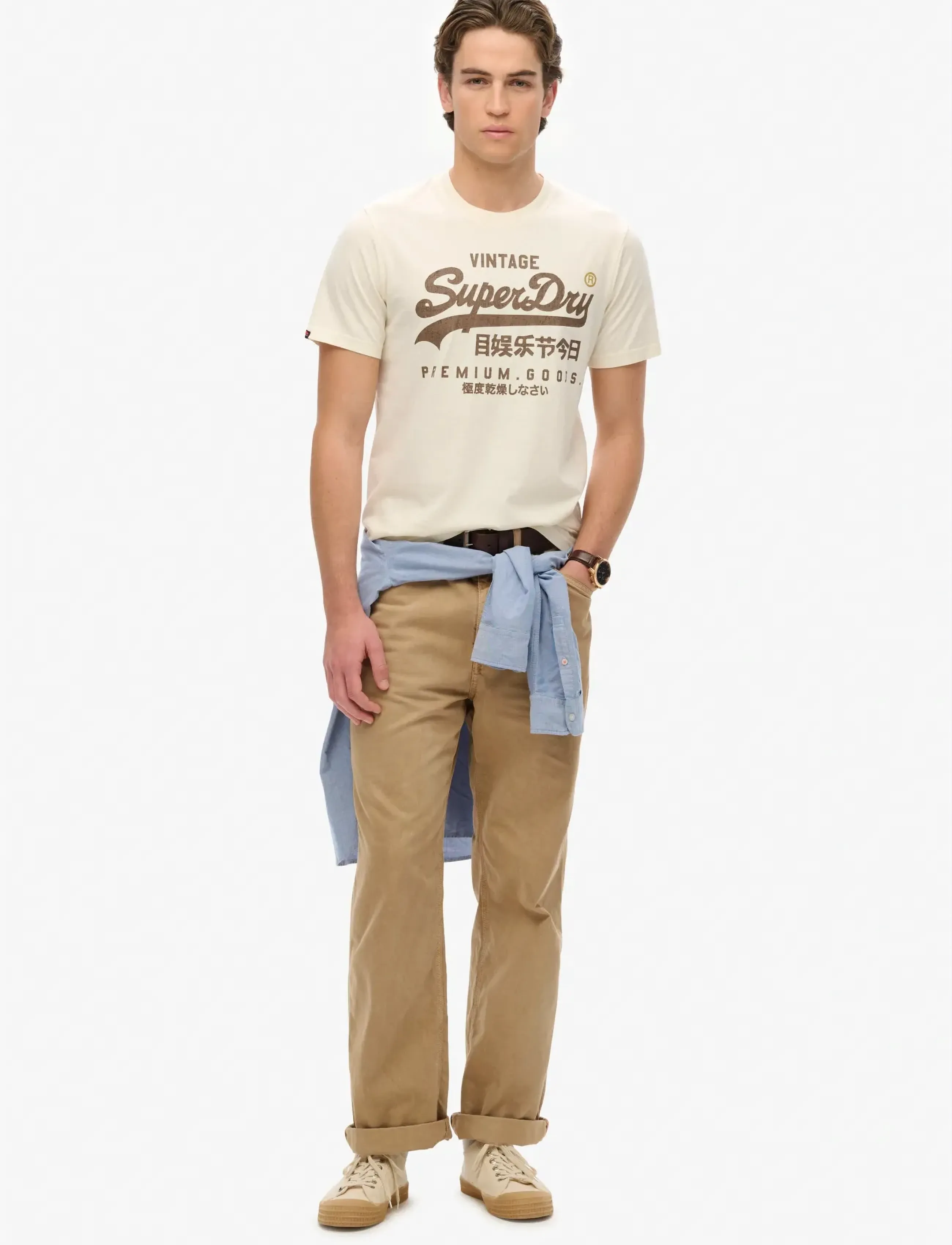 Superdry - VL WORKWEAR RELAXED TEE - laagste prijzen - riff white - 2