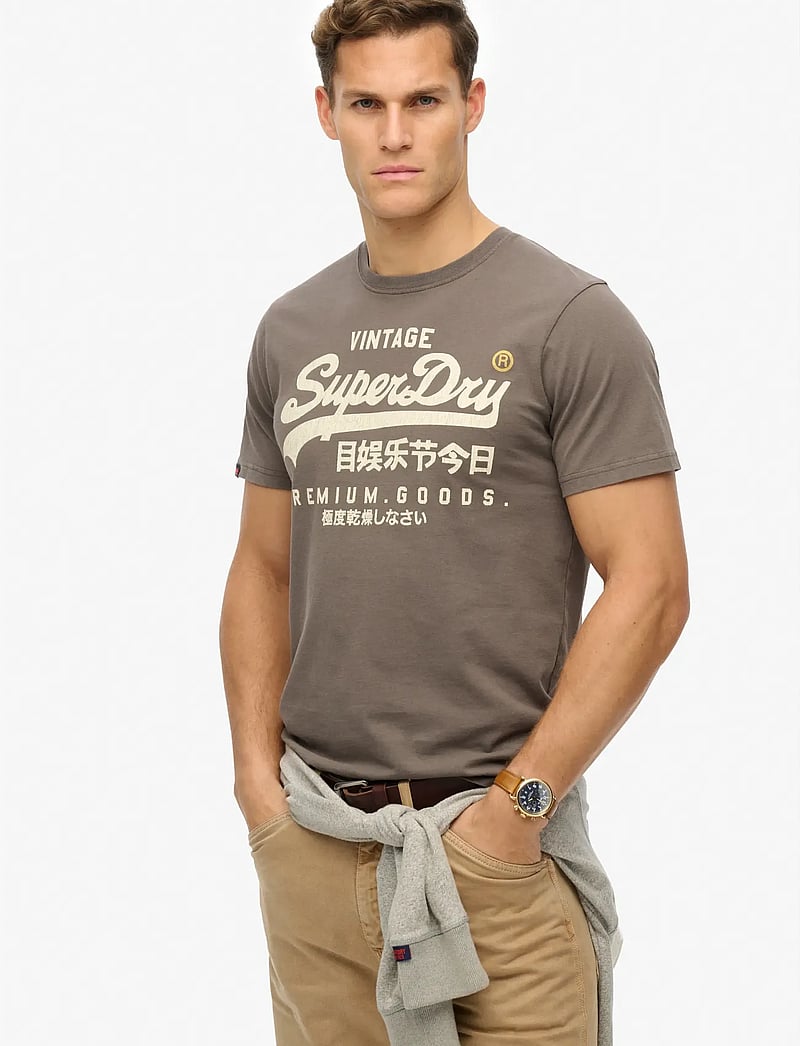 Superdry - VL WORKWEAR RELAXED TEE - kortærmede t-shirts - vintage black - 2