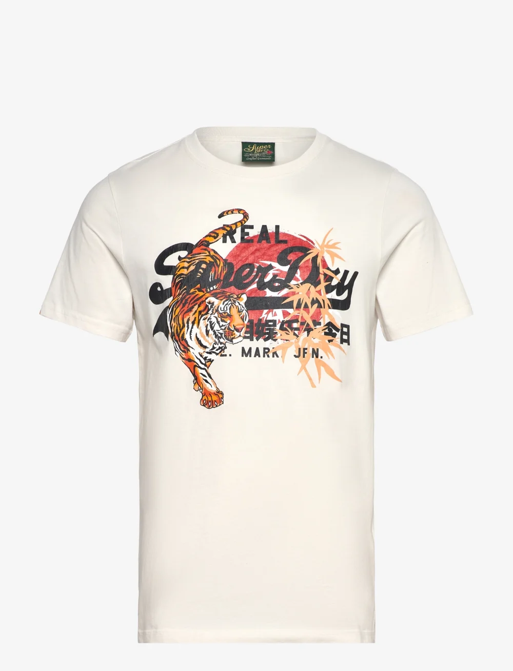Superdry - VL TOKYO RELAXED TEE - kortärmade t-shirts - bone white - 1