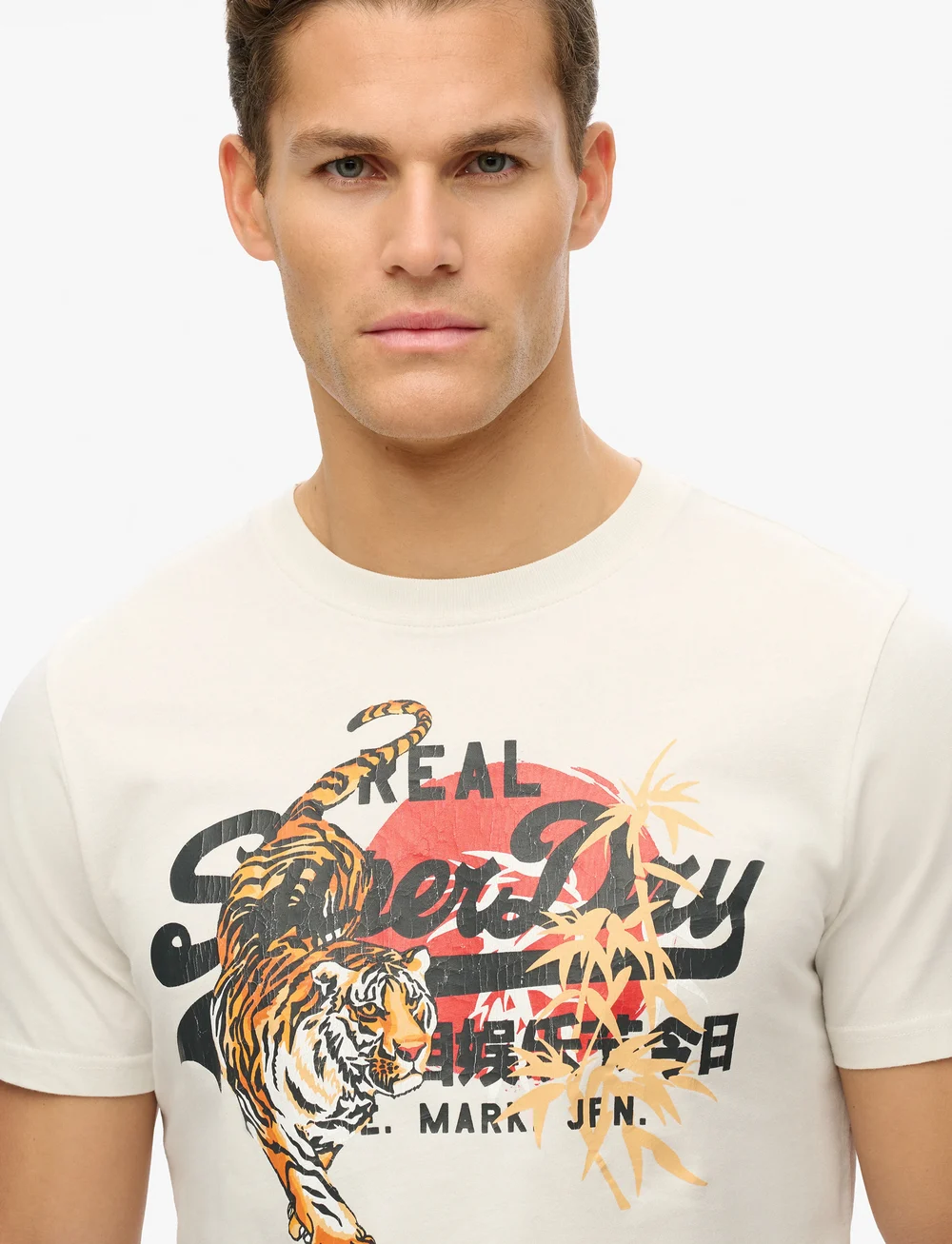 Superdry - VL TOKYO RELAXED TEE - kortärmade t-shirts - bone white - 4
