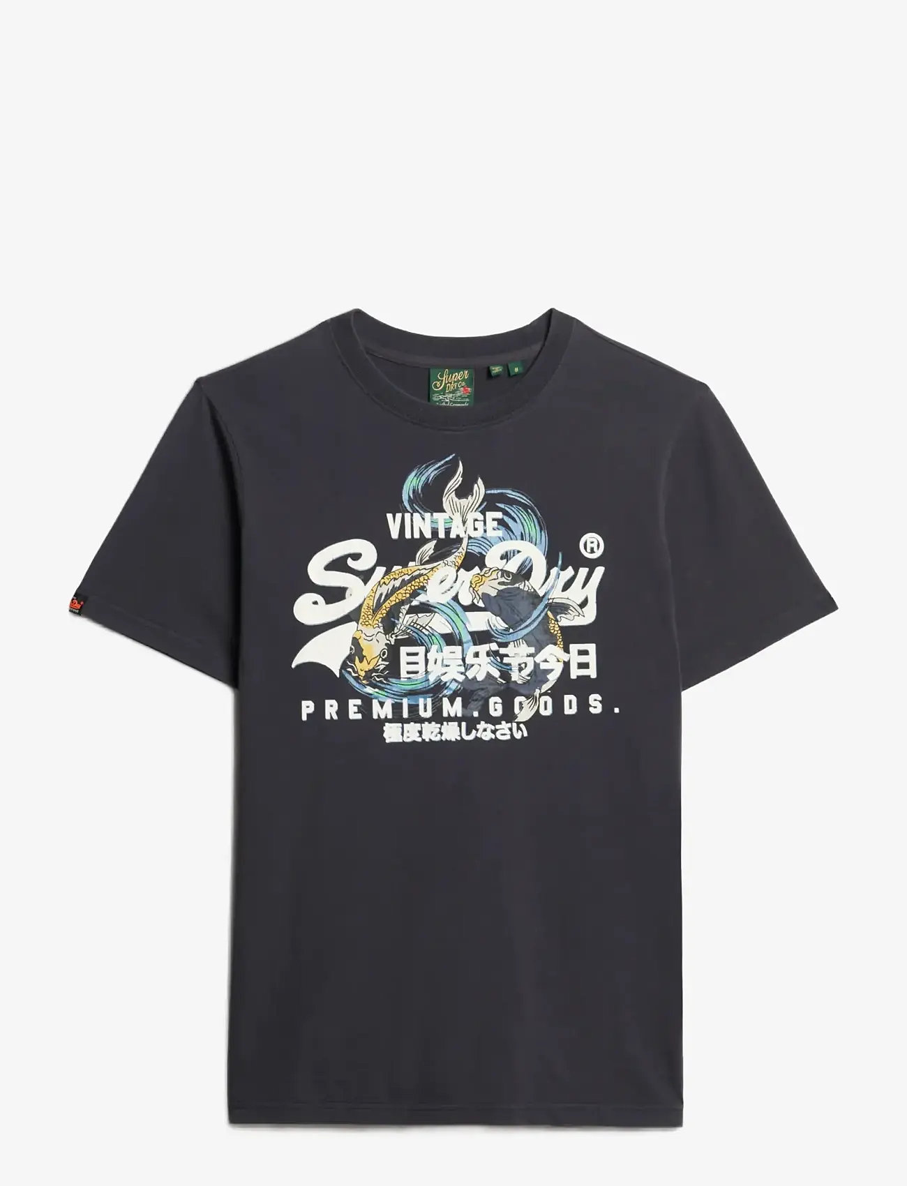 Superdry - VL TOKYO RELAXED TEE - short-sleeved t-shirts - dark charcoal - 1