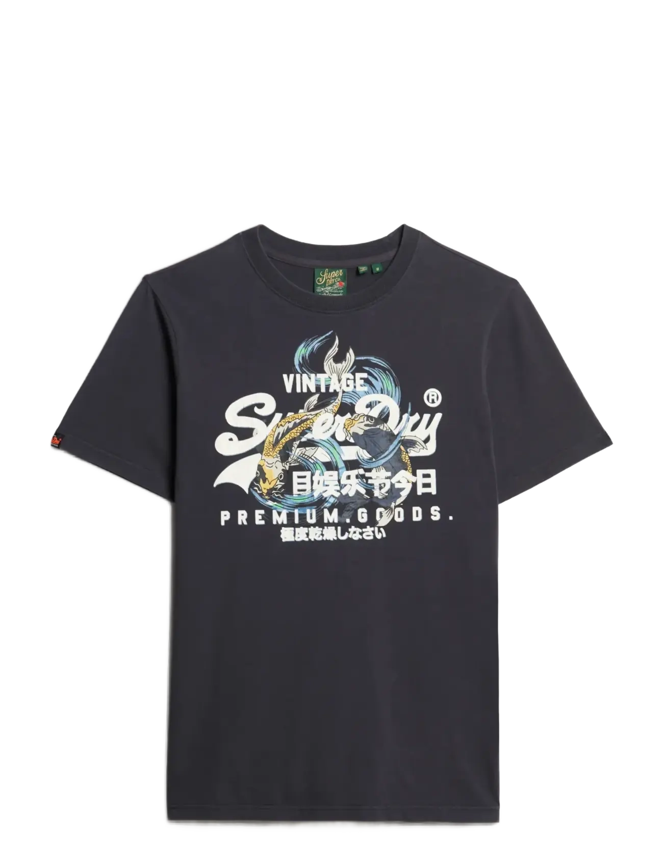 Superdry VL TOKYO RELAXED TEE - T-shirts - DARK CHARCOAL / grey