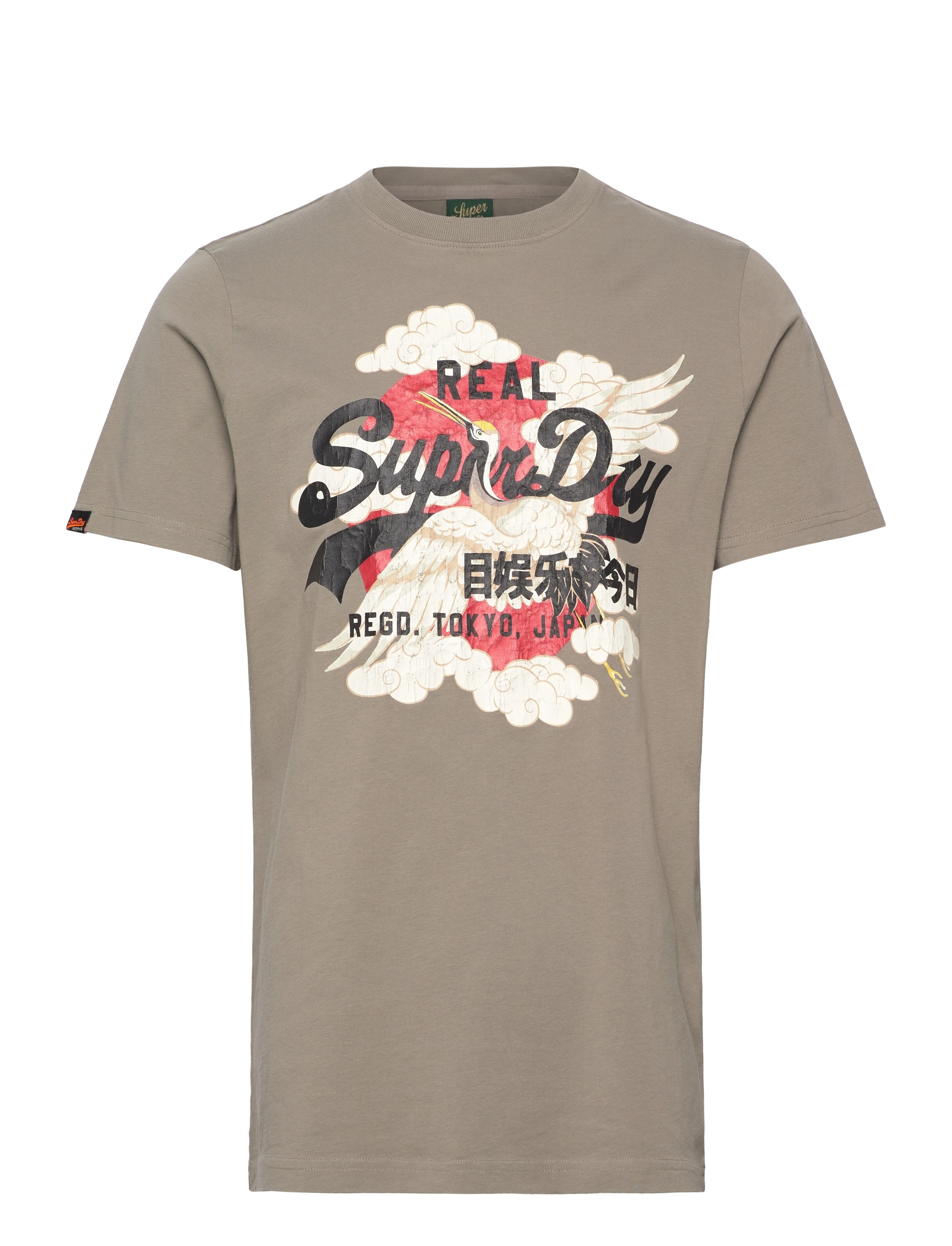 Superdry - VL TOKYO RELAXED TEE - kortärmade t-shirts - light khaki green - 1