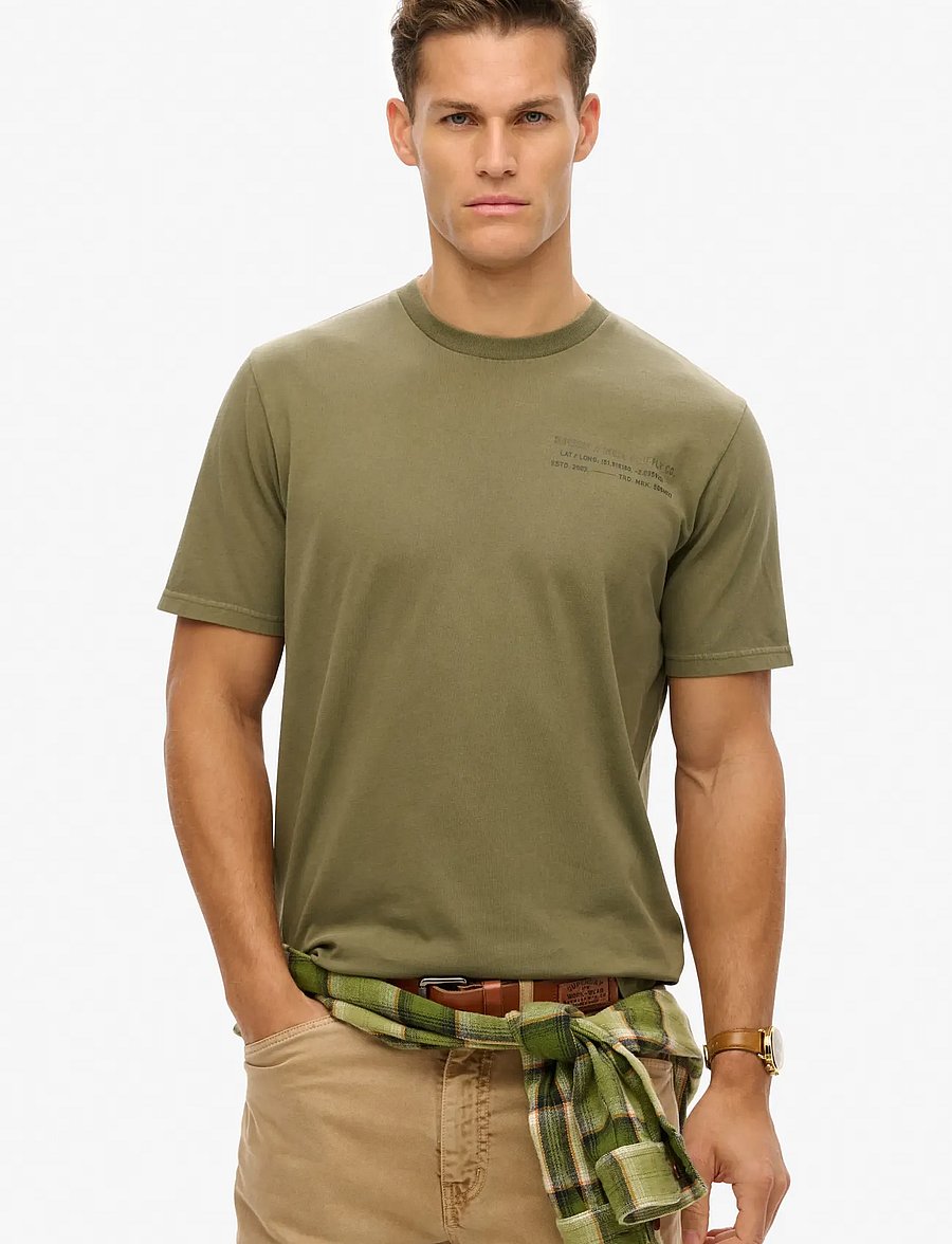 Superdry - UTILITY SPORT GRAPHIC T SHIRT - lühikeste varrukatega t-särgid - olive night green - 0