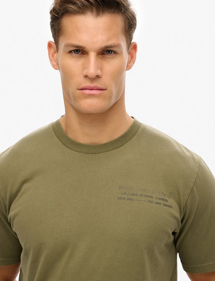 Superdry - UTILITY SPORT GRAPHIC T SHIRT - lühikeste varrukatega t-särgid - olive night green - 2