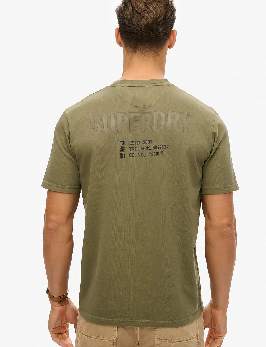 Superdry - UTILITY SPORT GRAPHIC T SHIRT - lühikeste varrukatega t-särgid - olive night green - 4