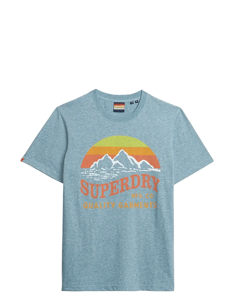 Superdry - CL GREAT OUTDOORS RELAXED TEE - kurzärmelig - desert sky blue grit - 1