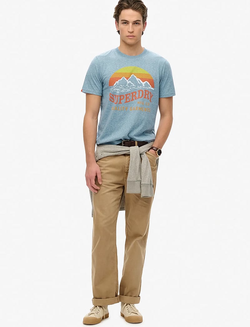 Superdry - CL GREAT OUTDOORS RELAXED TEE - kurzärmelig - desert sky blue grit - 3