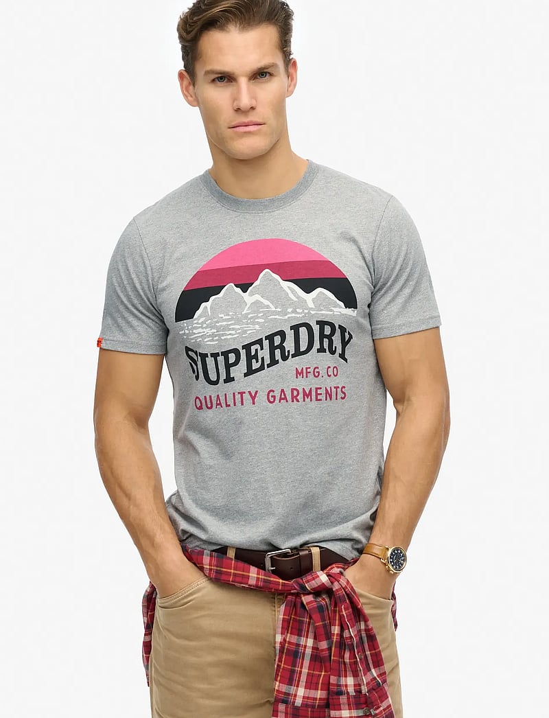 Superdry - CL GREAT OUTDOORS RELAXED TEE - kortärmade t-shirts - light grey grit - 0