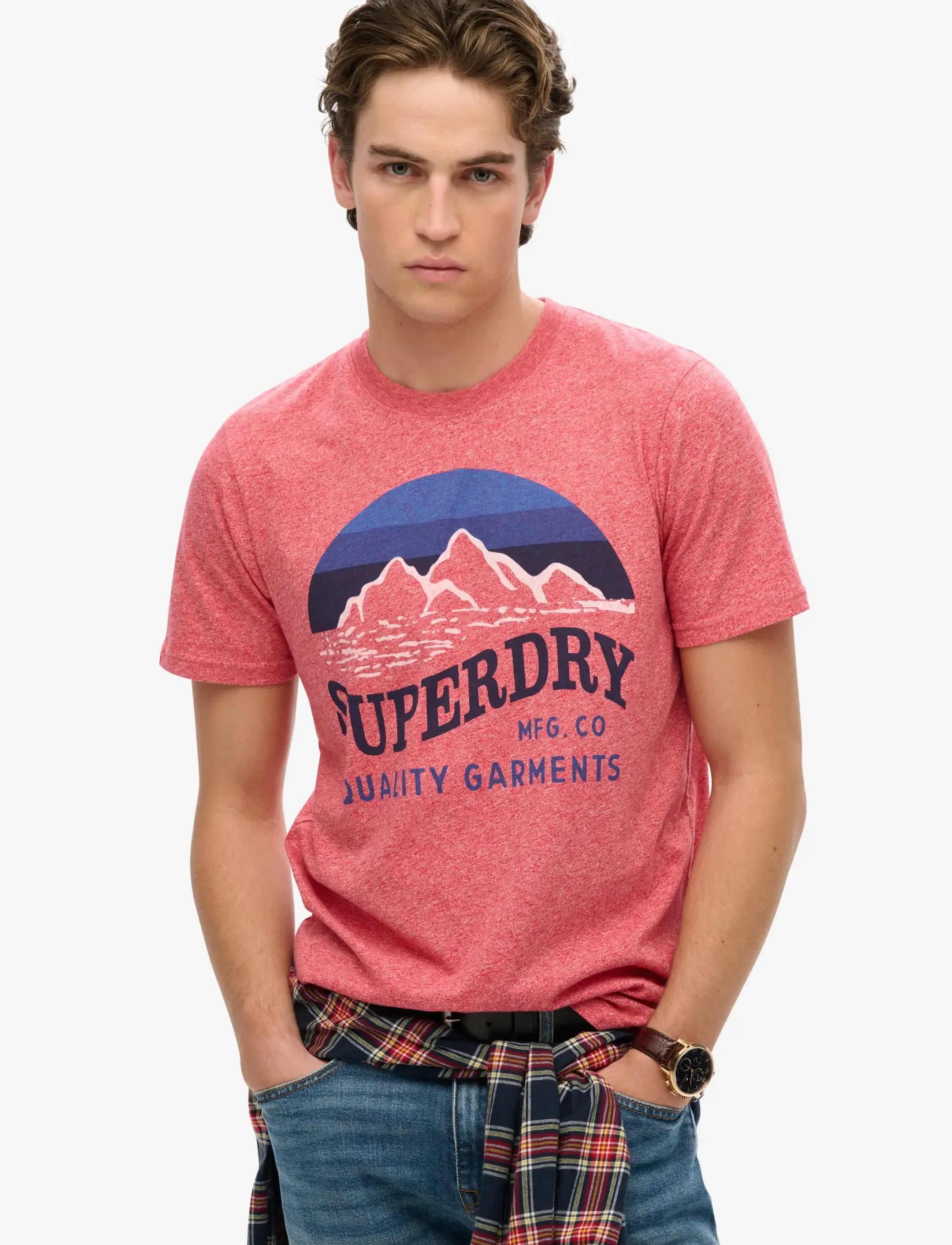 Superdry CL GREAT OUTDOORS RELAXED TEE - T-Shirts - MONROE RED GRIT / pink/rose
