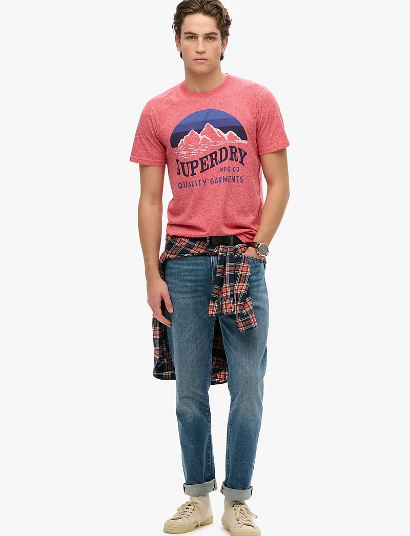 Superdry - CL GREAT OUTDOORS RELAXED TEE - short-sleeved t-shirts - monroe red grit - 3