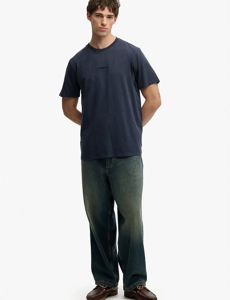 Superdry - MICRO LOGO T SHIRT - lühikeste varrukatega t-särgid - blue knight - 3