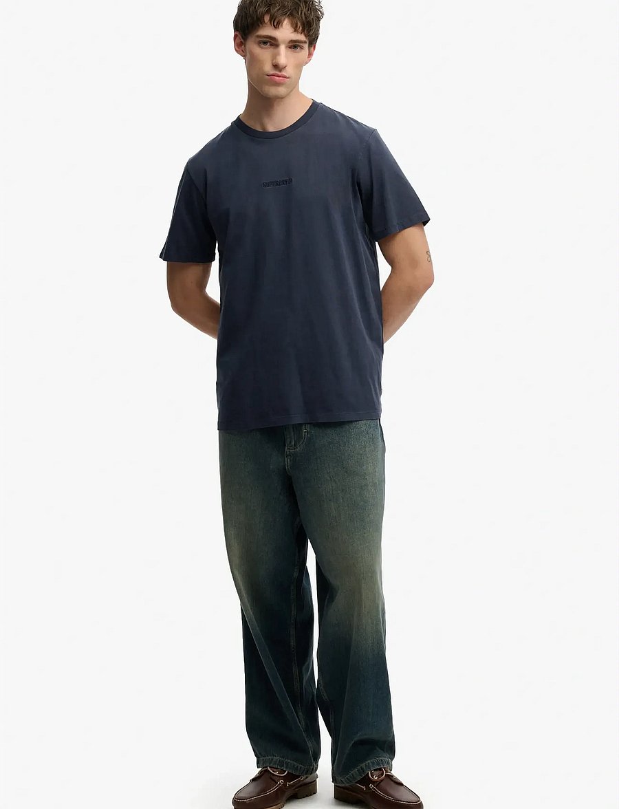 Superdry - MICRO LOGO T SHIRT - kurzärmelig - blue knight - 3