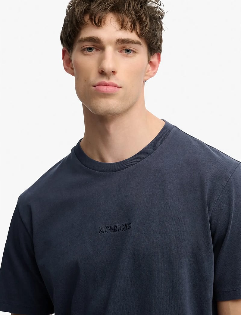 Superdry - MICRO LOGO T SHIRT - lühikeste varrukatega t-särgid - blue knight - 4