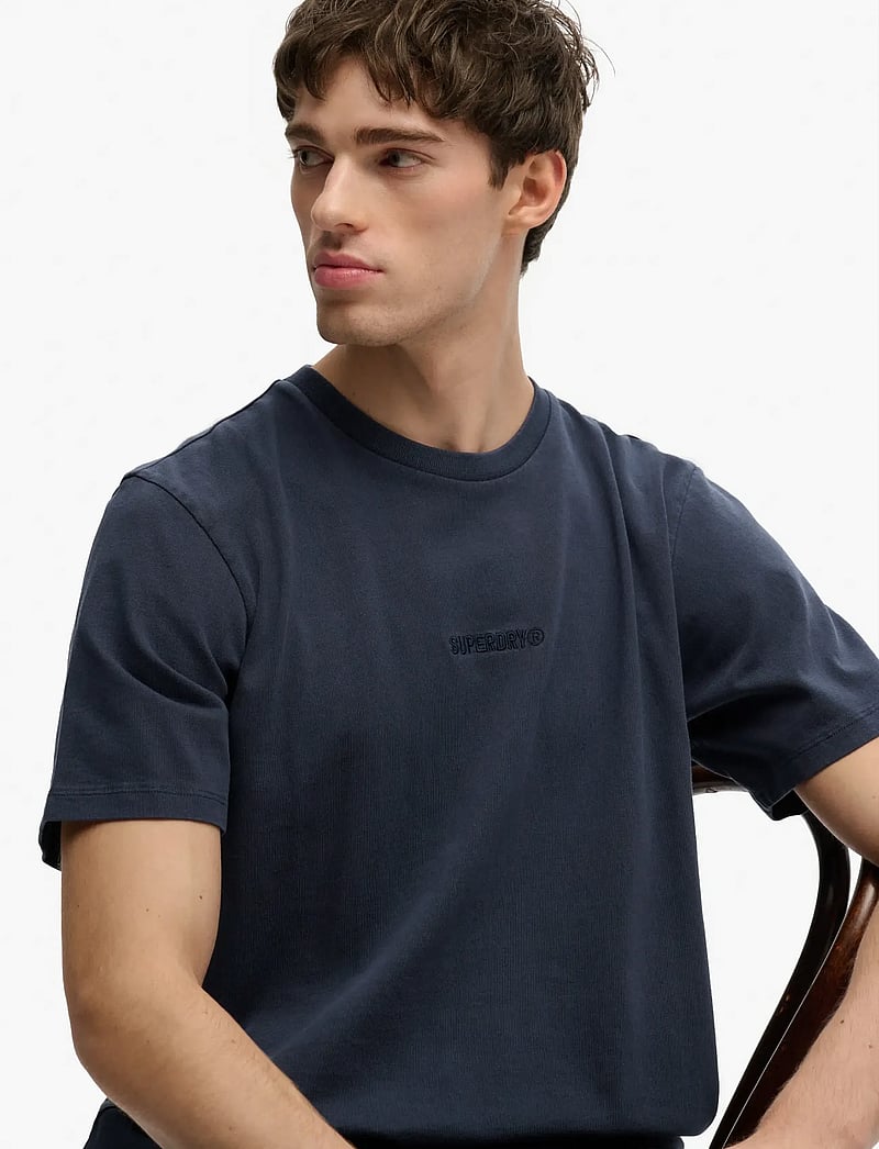 Superdry - MICRO LOGO T SHIRT - lühikeste varrukatega t-särgid - blue knight - 5