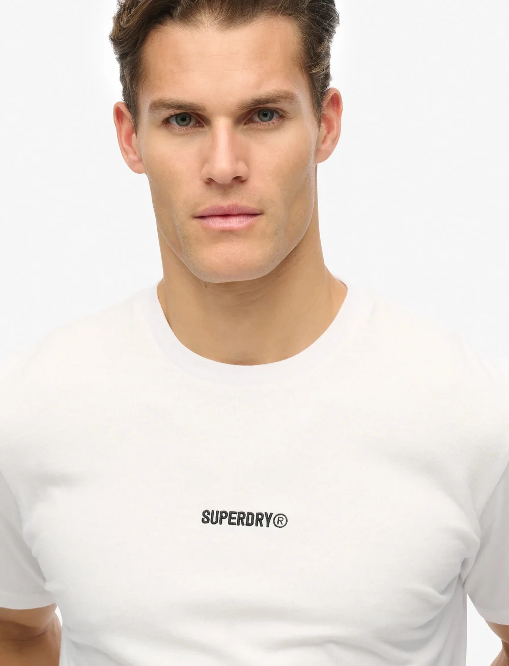 Superdry - MICRO LOGO T SHIRT - short-sleeved t-shirts - bone white - 3