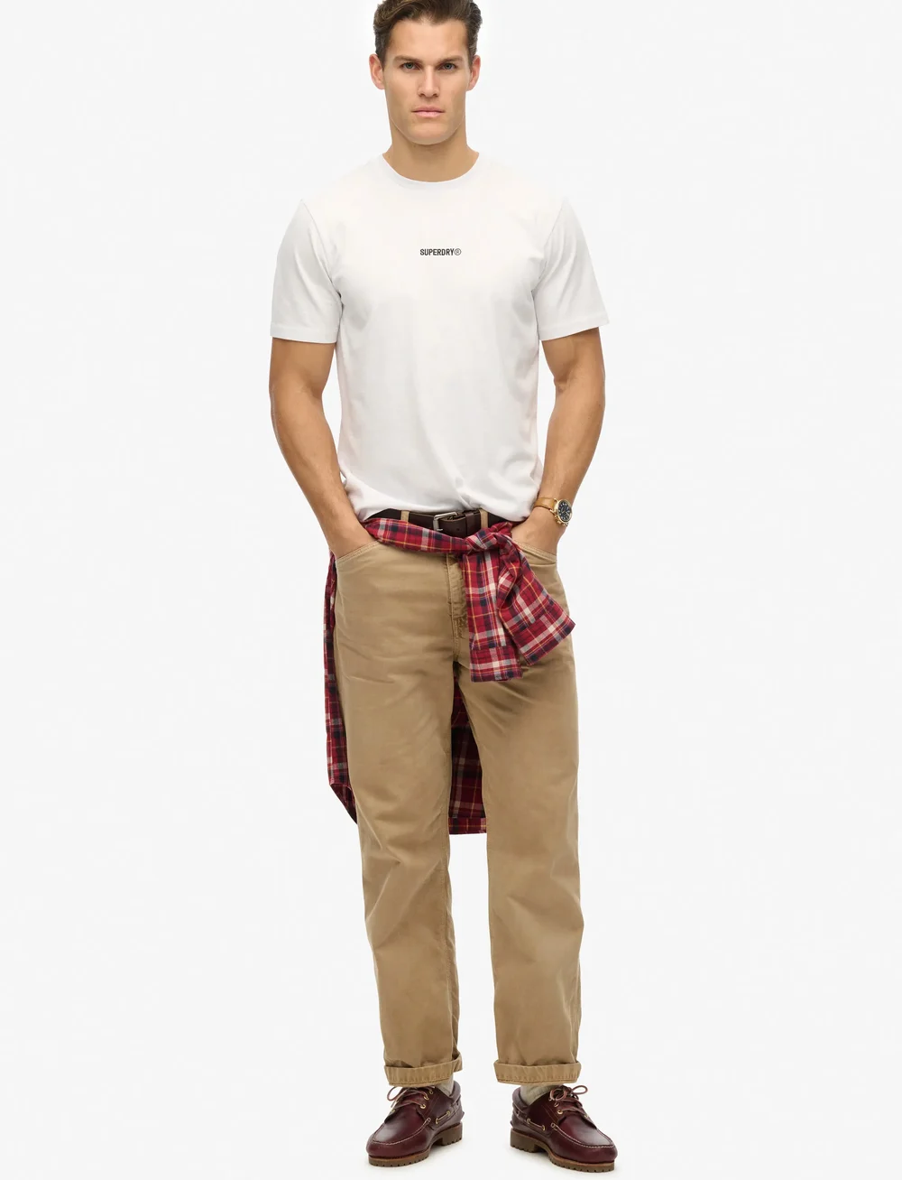 Superdry - MICRO LOGO T SHIRT - short-sleeved t-shirts - bone white - 2