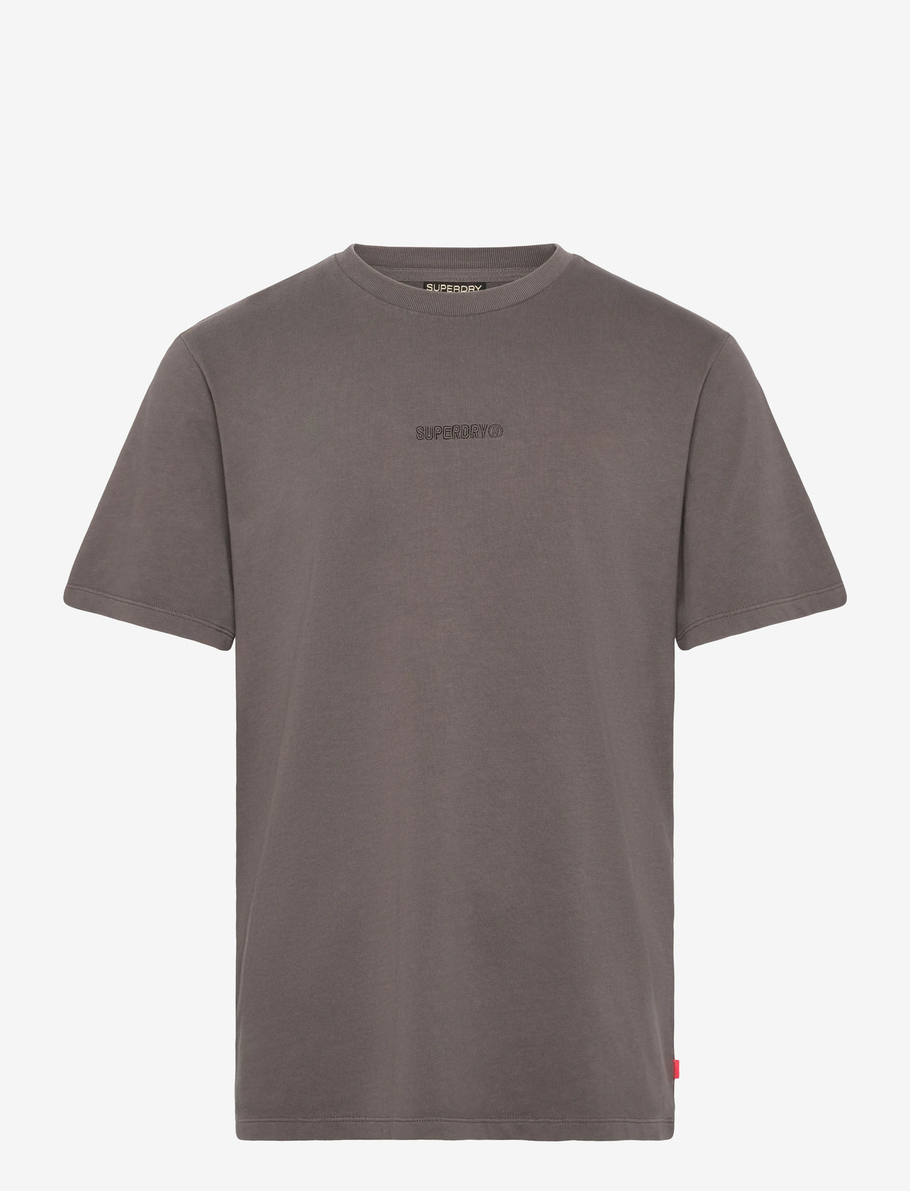 Superdry - MICRO LOGO T SHIRT - herbstliche kleidung - dark pebble grey - 0