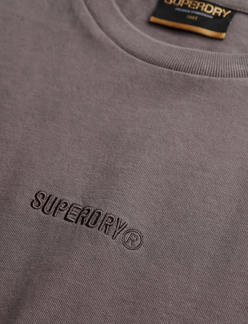 Superdry - MICRO LOGO T SHIRT - kurzärmelig - dark pebble grey - 3