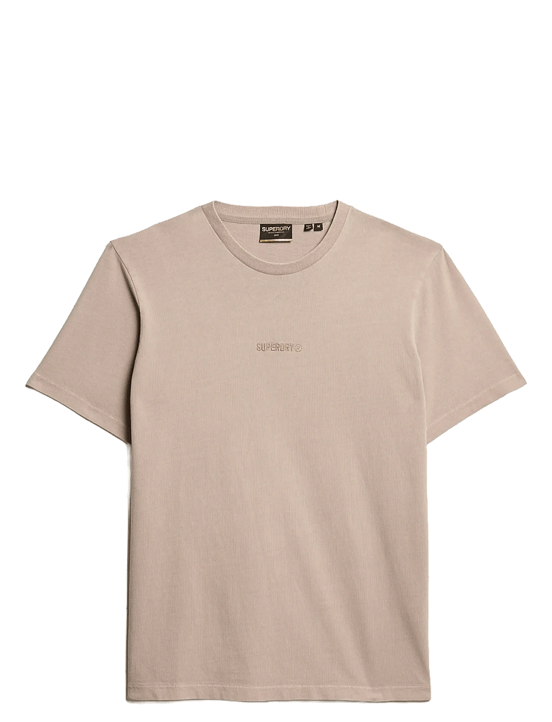 Superdry - MICRO LOGO T SHIRT - kortærmede t-shirts - deep beige - 1