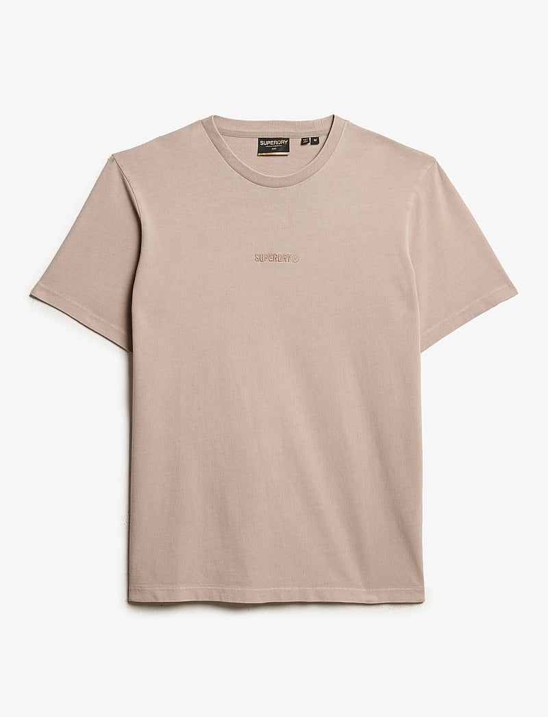Superdry - MICRO LOGO T SHIRT - kortærmede t-shirts - deep beige - 2