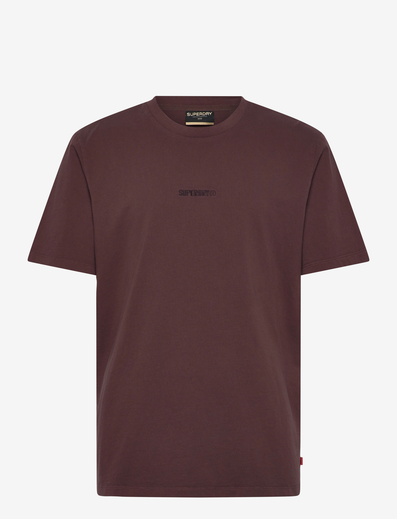 Superdry - MICRO LOGO T SHIRT - lühikeste varrukatega t-särgid - deep mahogany brown - 1