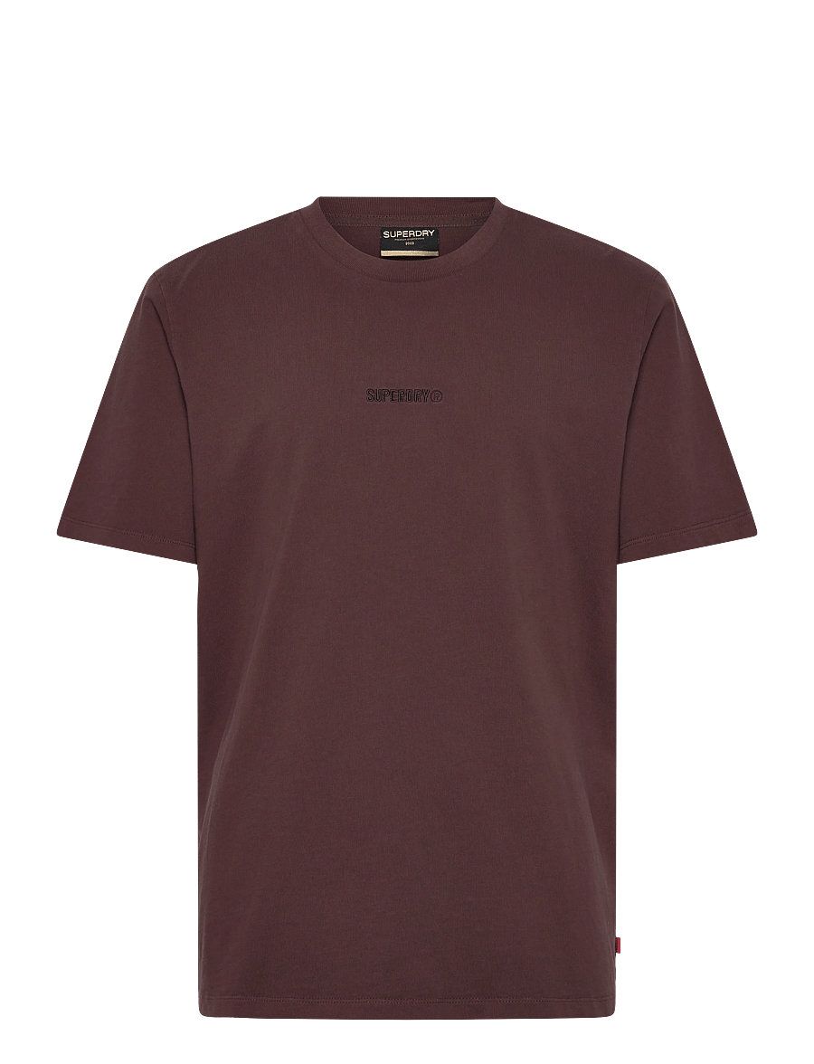Superdry - MICRO LOGO T SHIRT - kurzärmelig - deep mahogany brown - 1