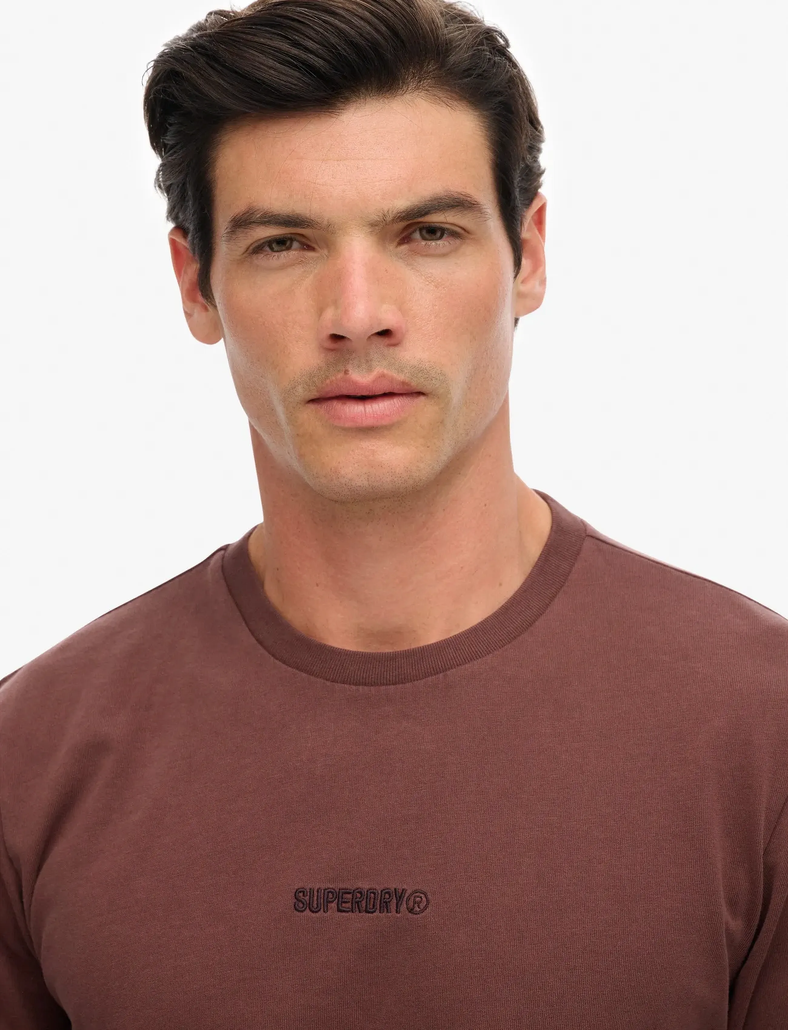 Superdry - MICRO LOGO T SHIRT - kurzärmelig - deep mahogany brown - 3