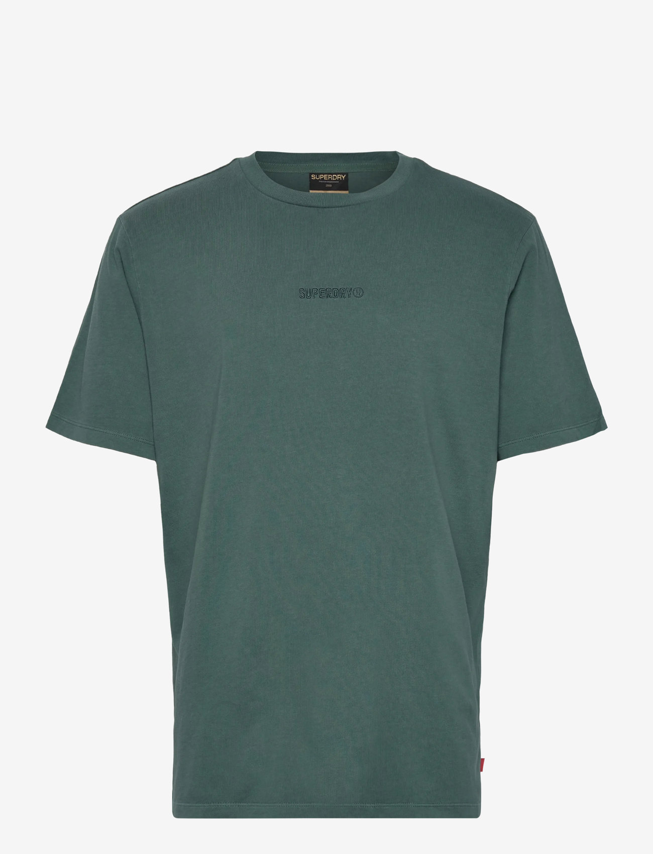Superdry - MICRO LOGO T SHIRT - short-sleeved t-shirts - stormy green - 1
