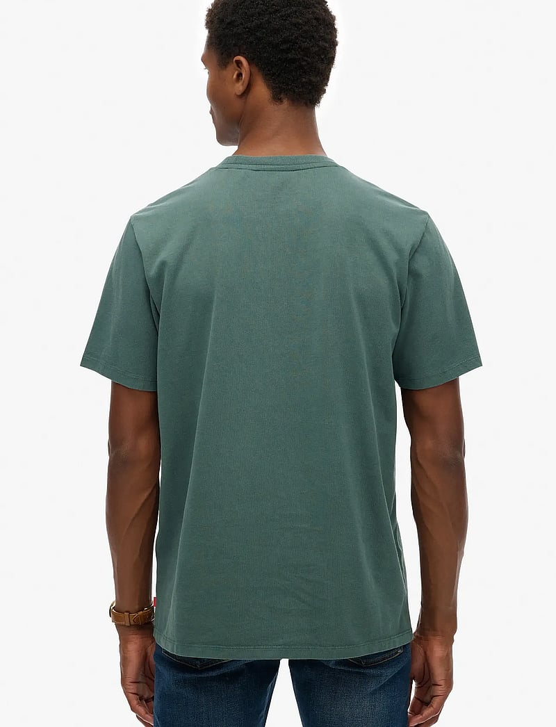 Superdry - MICRO LOGO T SHIRT - korte mouwen - stormy green - 5