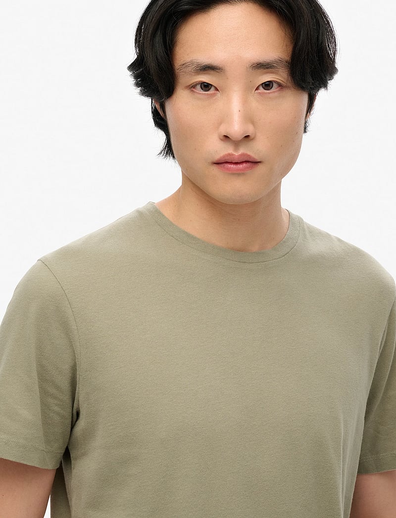 Superdry - CLASSIC ESSENTIAL TEE - kortærmede t-shirts - light khaki green - 3