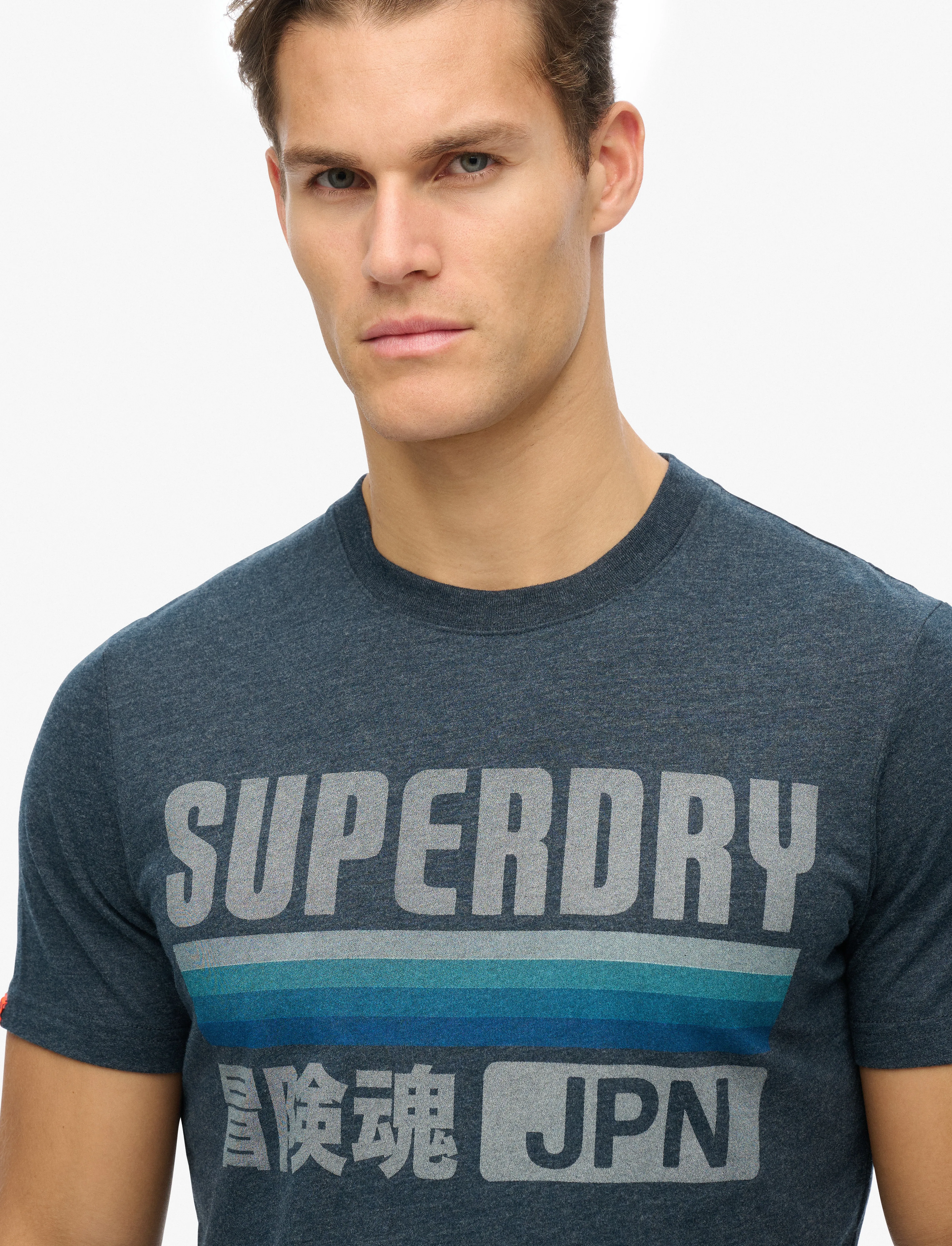 Superdry - JAPAN STRIPE RELAXED TEE - eclipse navy marl - 3