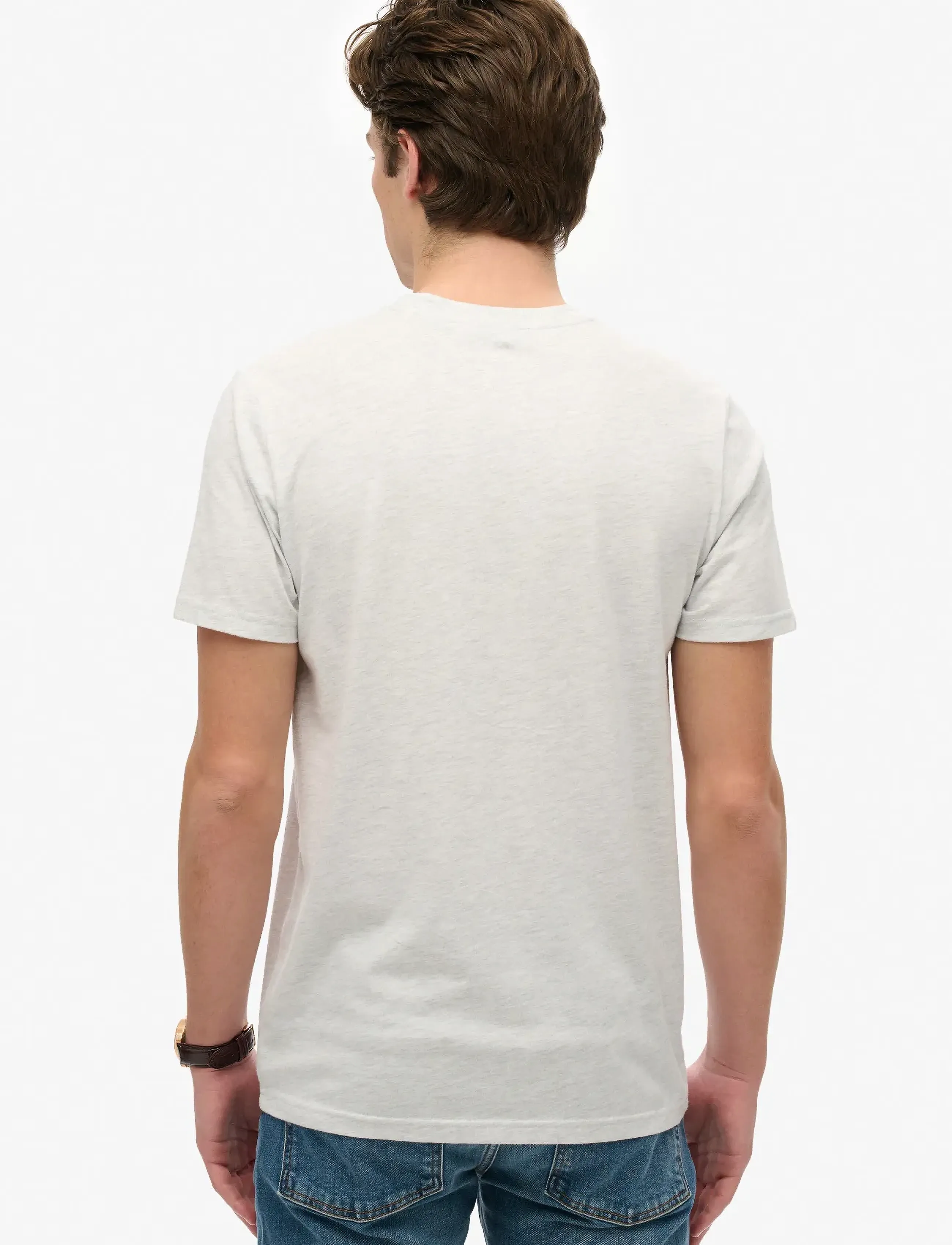 Superdry - JAPAN STRIPE RELAXED TEE - ice grey marl - 4