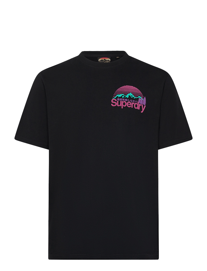 Superdry - CL GREAT OUTDOORS CHEST TEE - lyhythihaiset - black - 1