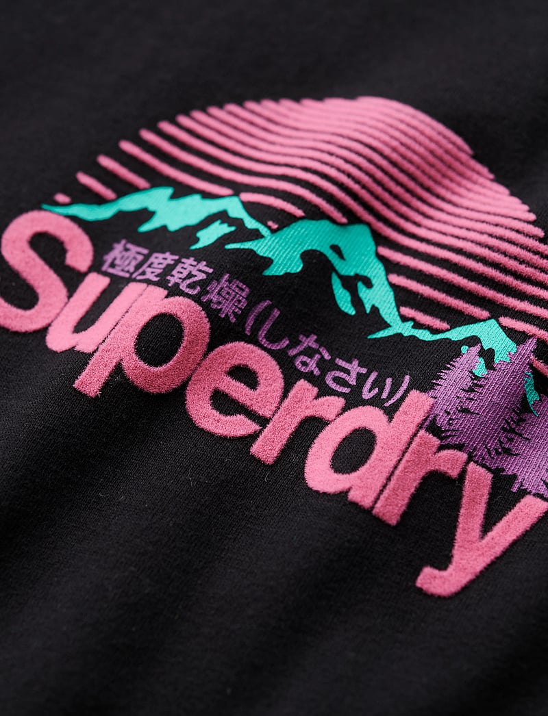 Superdry - CL GREAT OUTDOORS CHEST TEE - lyhythihaiset - black - 5