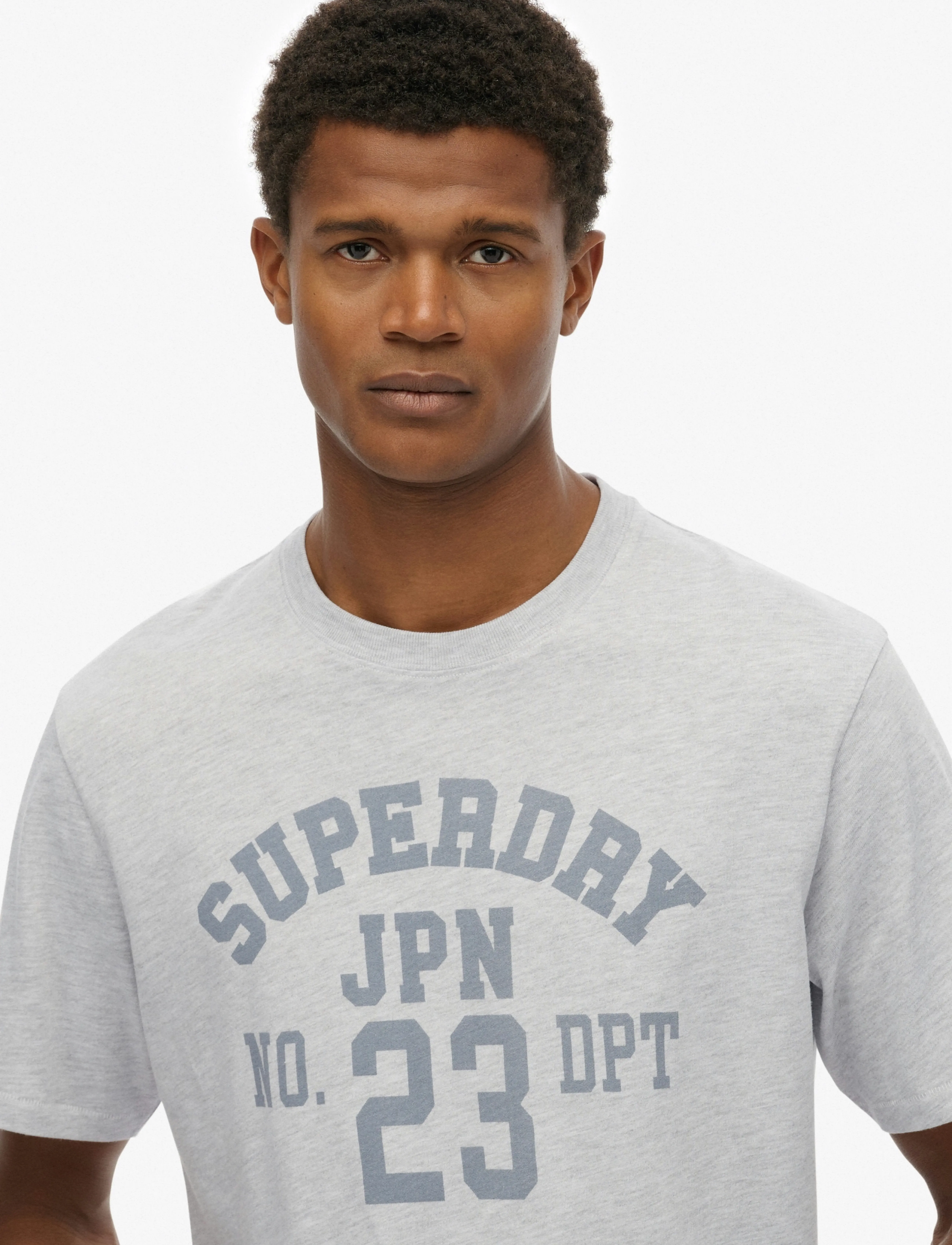 Superdry - ATHLETIC ESS TEE - lühikeste varrukatega t-särgid - cadet grey marl - 4