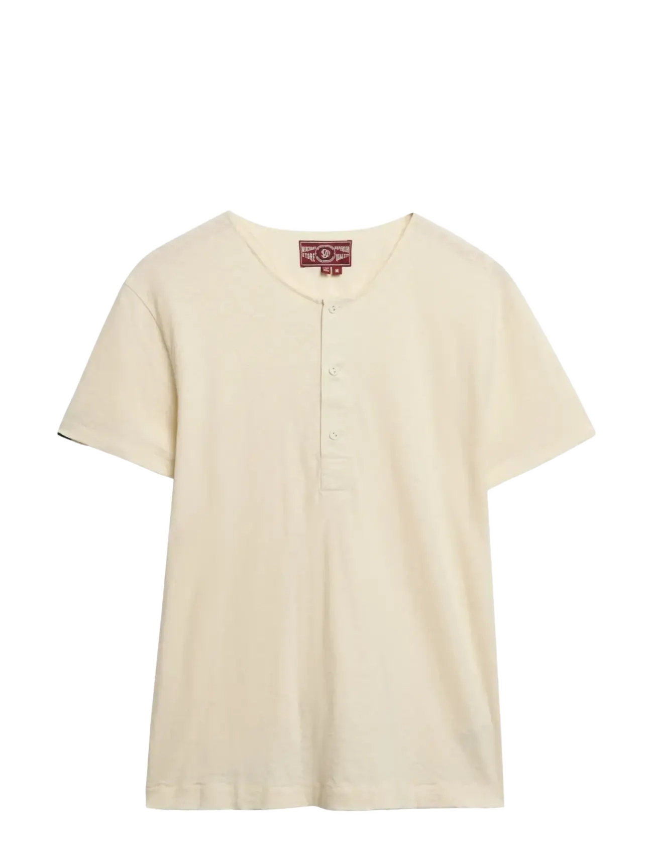 SUPERDRY Merchant Ss Grandad Jersey Oberteil Cream - XXL - Herren