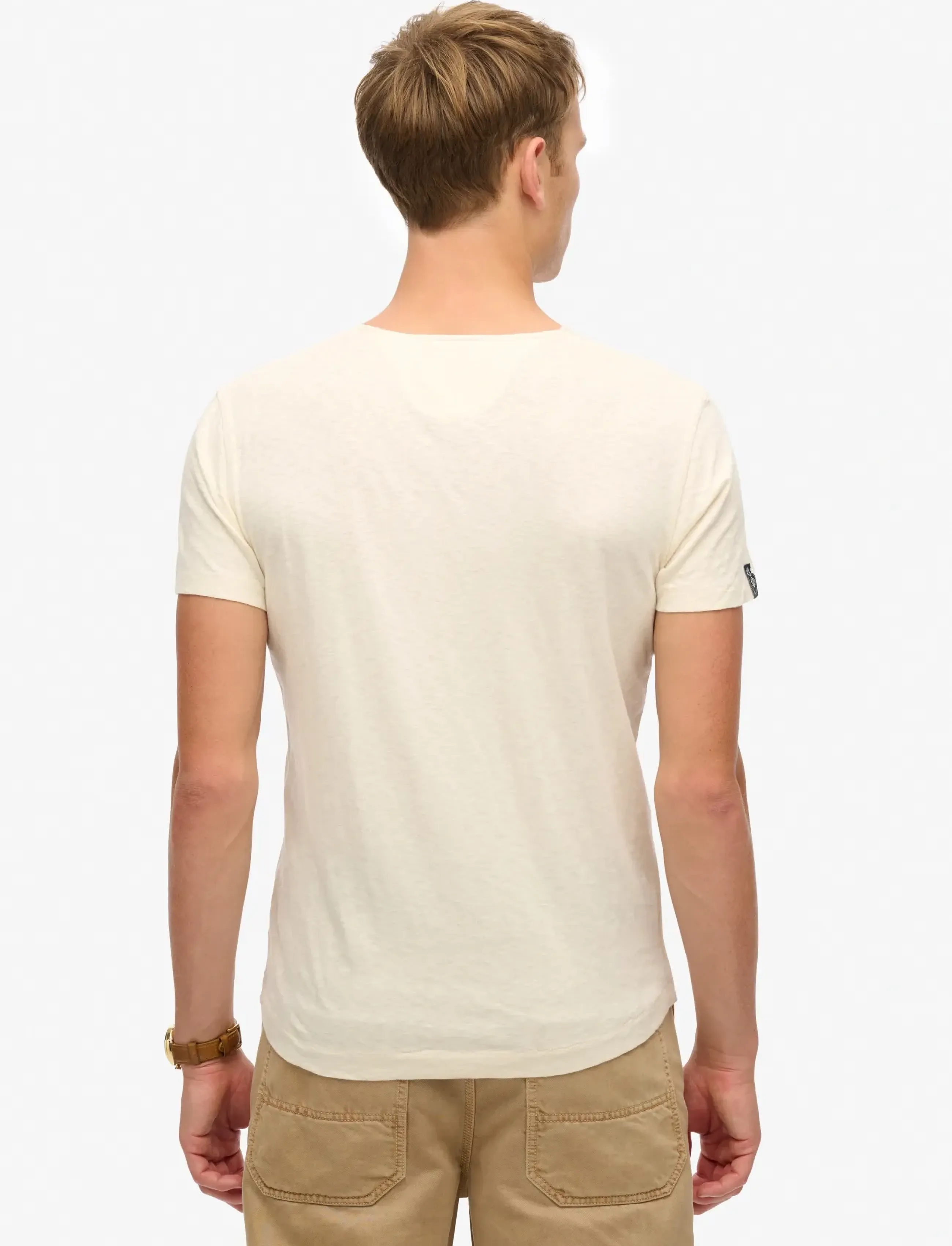 Superdry - MERCHANT SS GRANDAD JERSEY TOP - short-sleeved t-shirts - oyster cream - 2