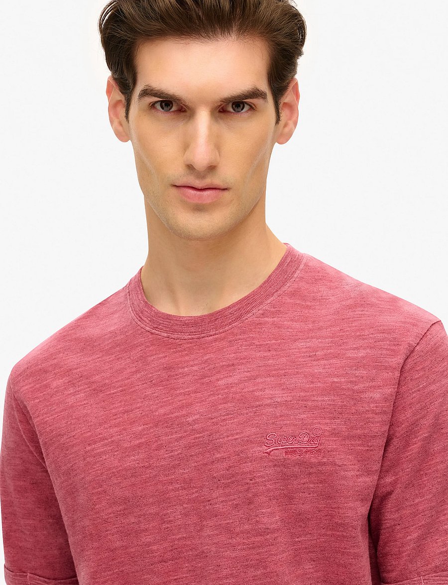 Superdry - OD SLUB MARL T SHIRT - lühikeste varrukatega t-särgid - rich port - 2