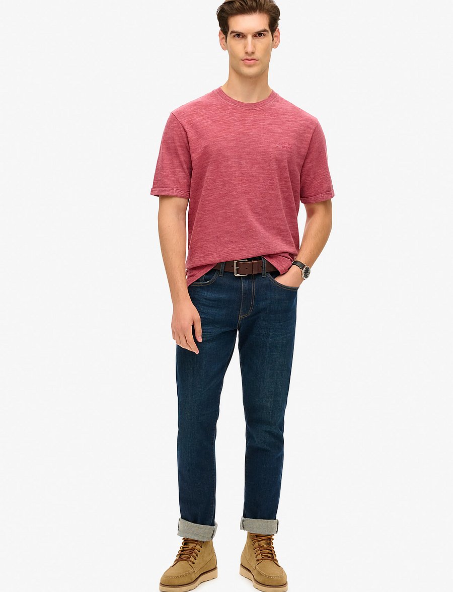 Superdry - OD SLUB MARL T SHIRT - lühikeste varrukatega t-särgid - rich port - 3
