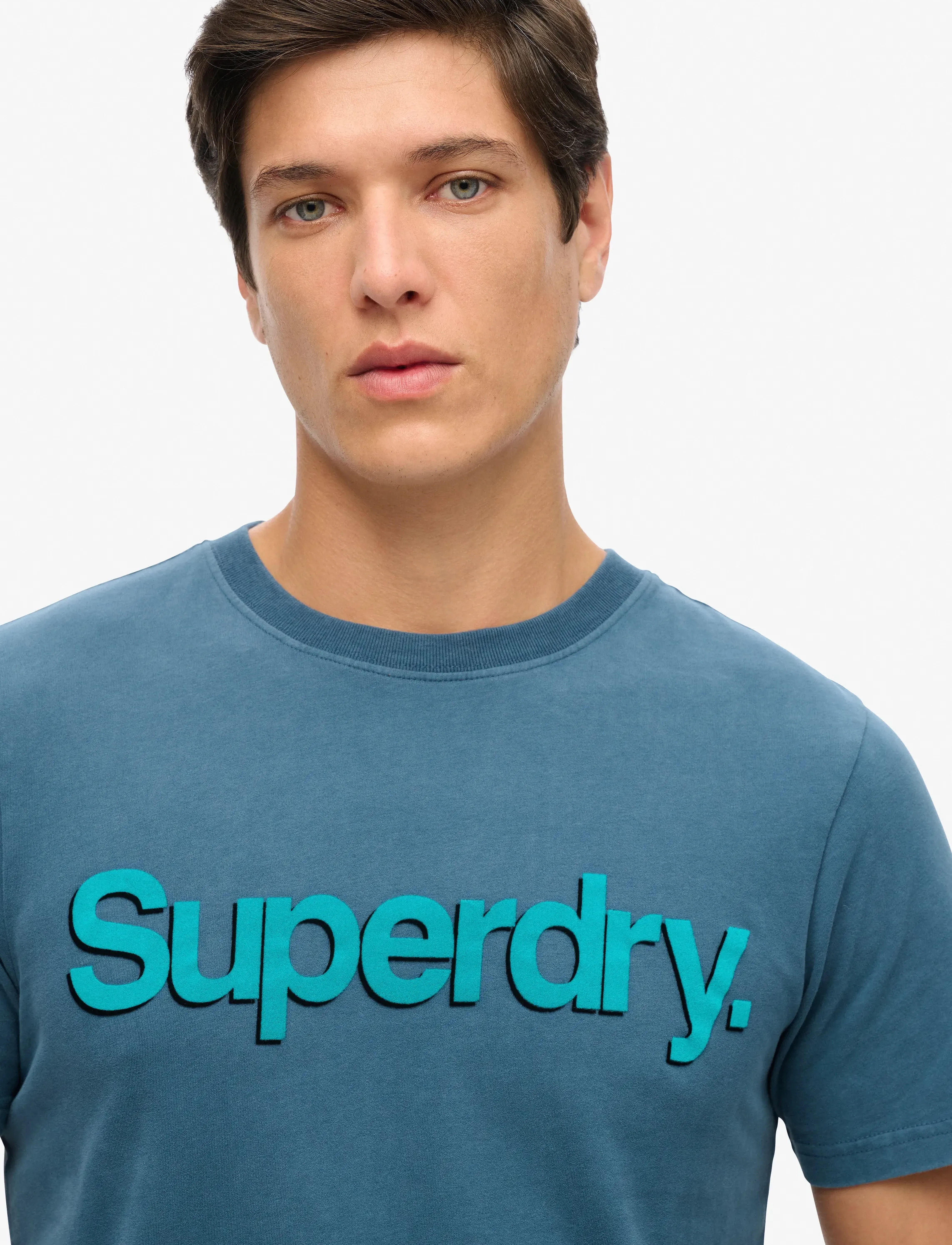 Superdry - CLASSIC CORE LOGO SHADOW TEE - madalaimad hinnad - blue bottle - 3