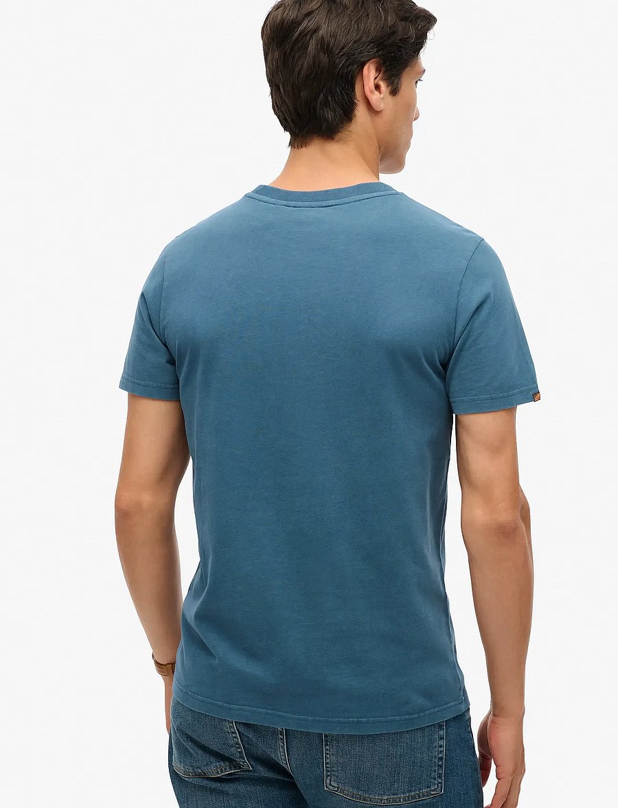 Superdry - CLASSIC CORE LOGO SHADOW TEE - short-sleeved t-shirts - blue bottle - 5