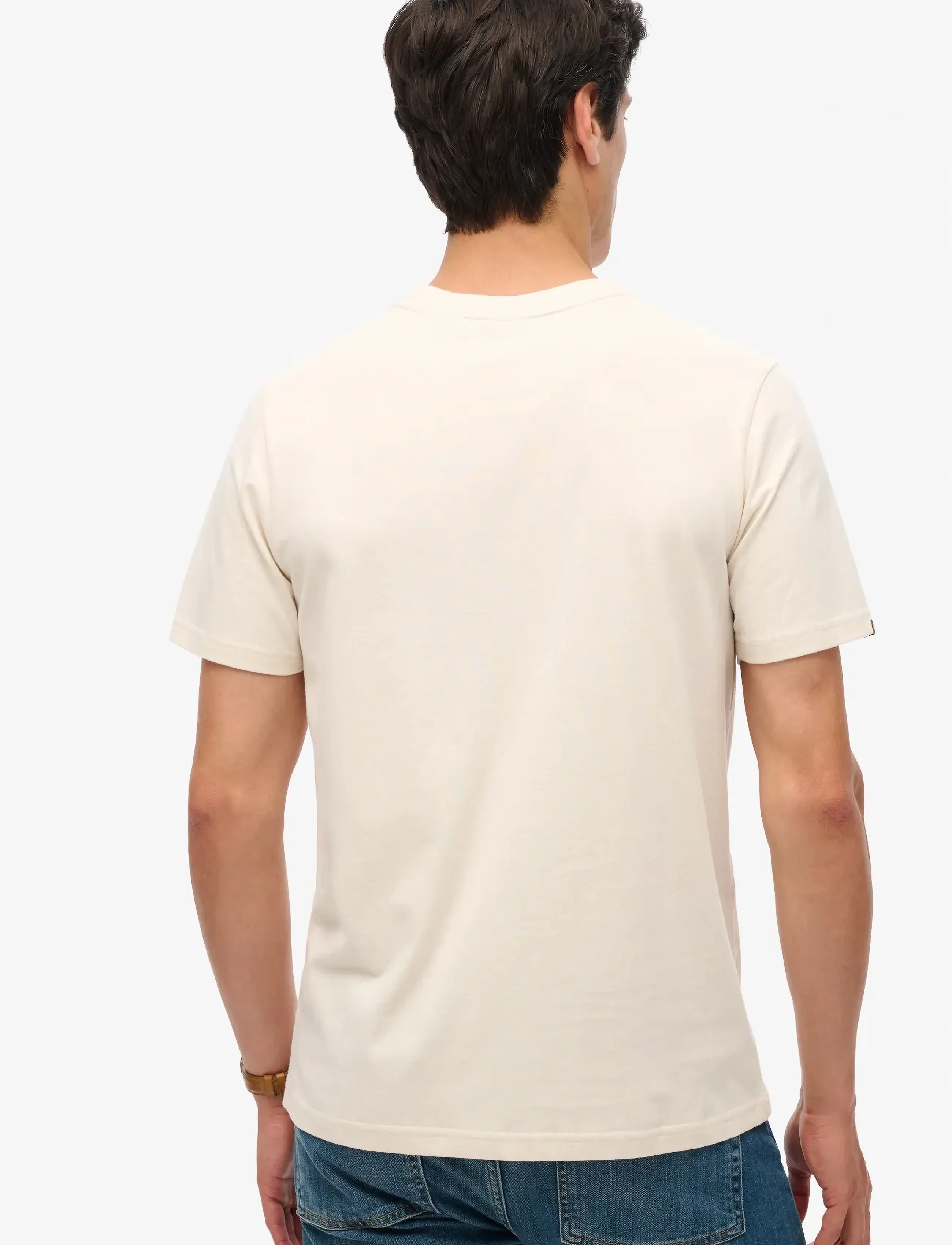 Superdry - CLASSIC CORE LOGO SHADOW TEE - t-shirts à manches courtes - oatmeal beige - 5