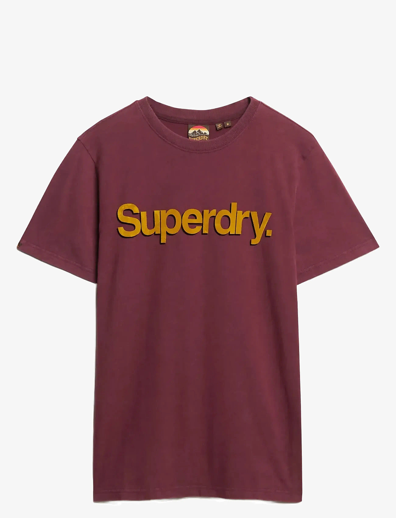 Superdry - CLASSIC CORE LOGO SHADOW TEE - efterårstøj - port red - 0
