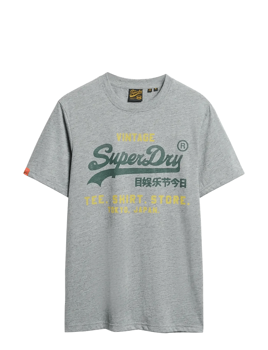 Superdry - VL CLASSIC RELAXED TEE - short-sleeved t-shirts - flint grey grit - 1