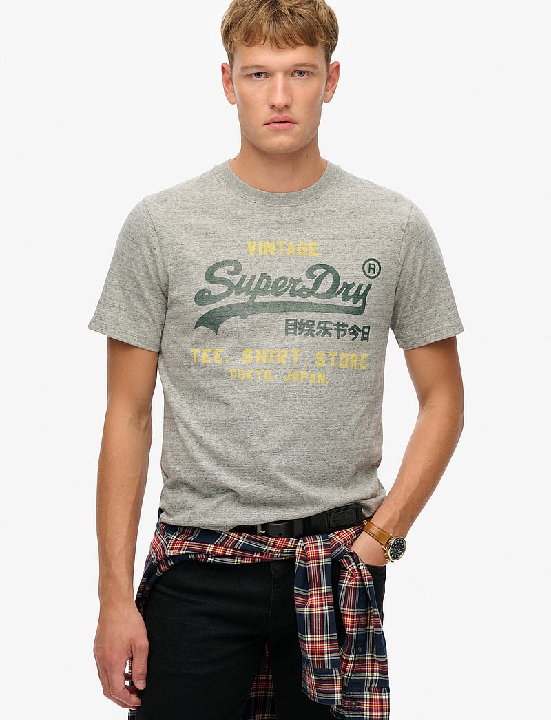 Superdry - VL CLASSIC RELAXED TEE - kurzärmelig - flint grey grit - 0