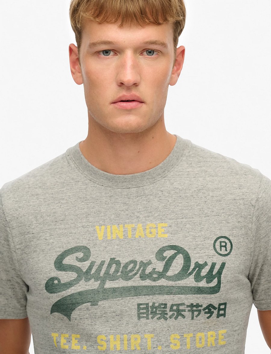 Superdry - VL CLASSIC RELAXED TEE - short-sleeved t-shirts - flint grey grit - 4