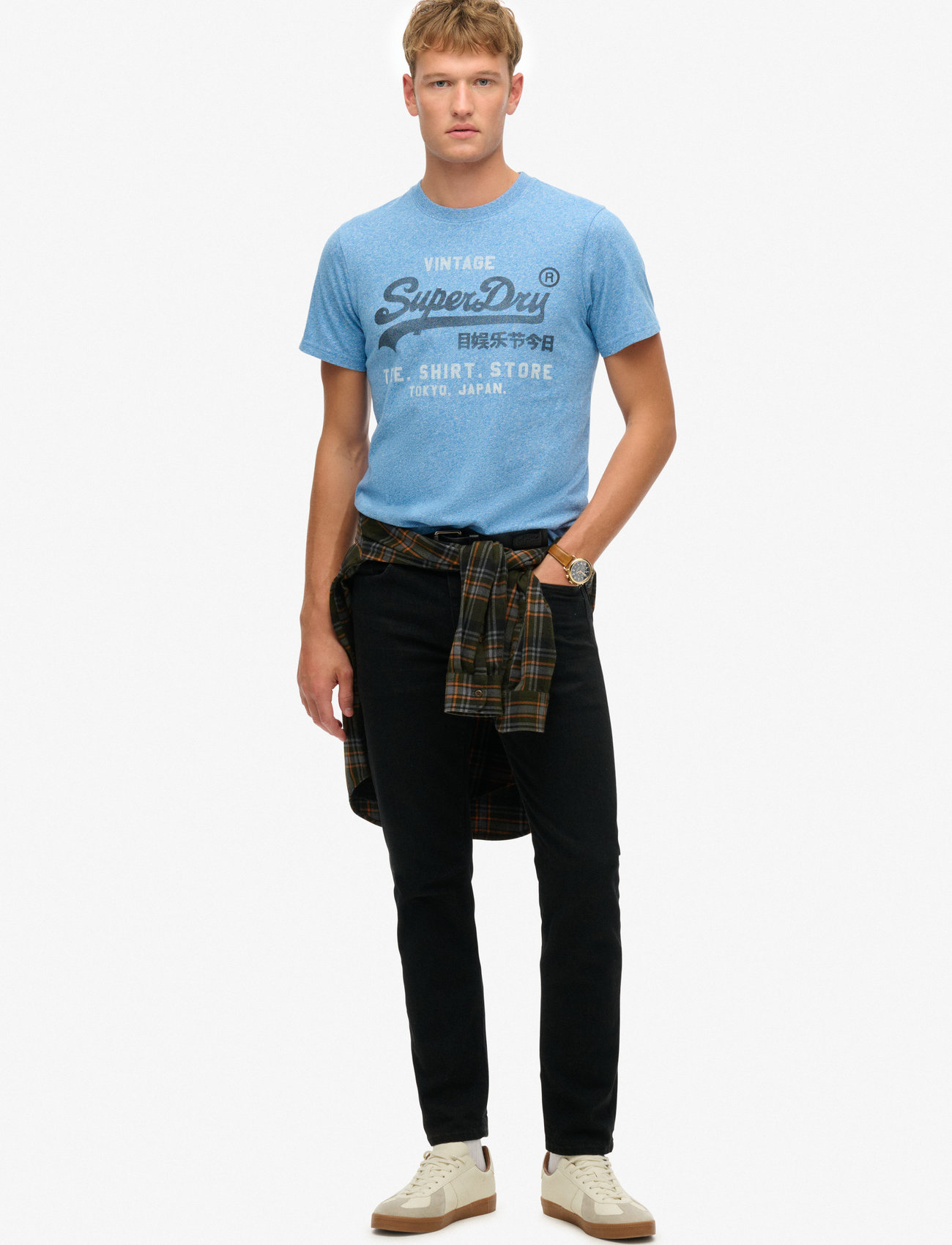 Superdry - VL CLASSIC RELAXED TEE - mažiausios kainos - fresh blue grit - 4