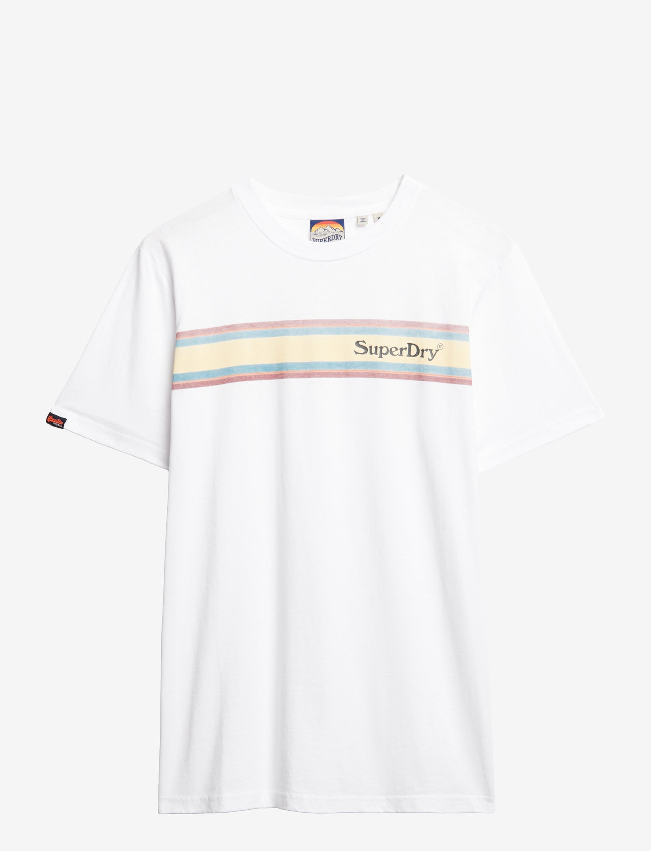 Superdry - VENUE LOGO STRIPE RELAXED TEE - optic - 0